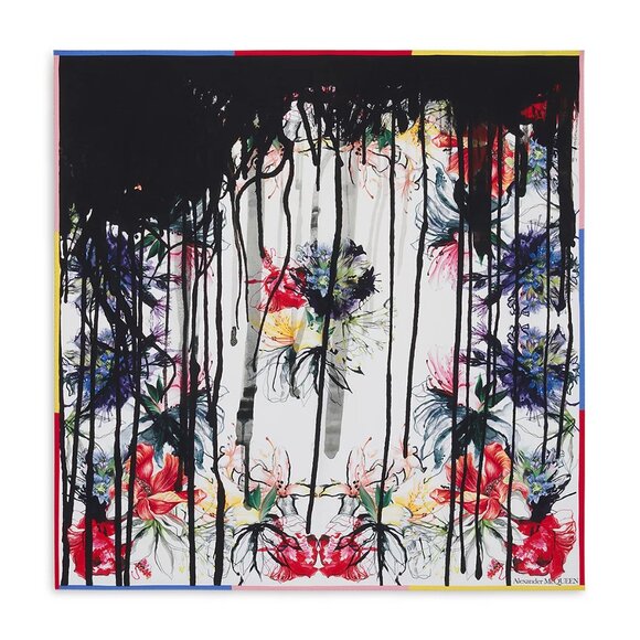 Alexander McQueen Exploded Flora Silk Scarf - Picture 1 of 8